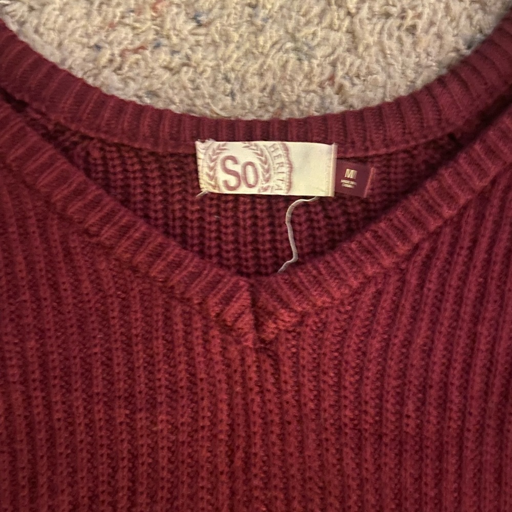 Khols SO Red V-Neck Sweater